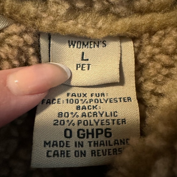 LL Bean Suede Sherpa Lined Hooded Toggle Coat VTG Boho Rancher Penny Lane Indie - Picture 2 of 15